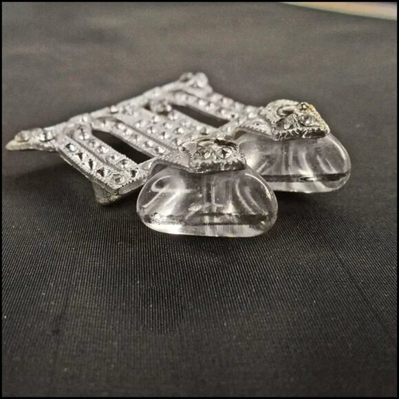Vintage Art Deco Rhinestone Buckle is AMAZING - Picture 3 of 12